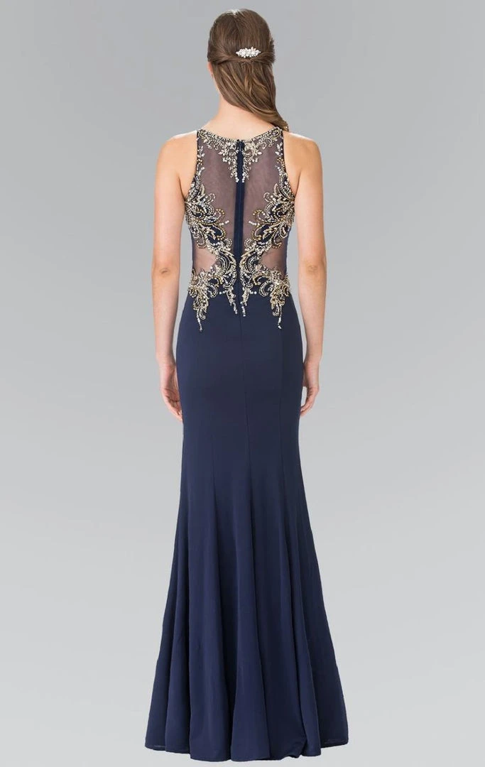 Elizabeth K - GL2329 Embellished Halter Long Gown 5 Elizabeth K - GL2329 Embellished Halter Long Gown