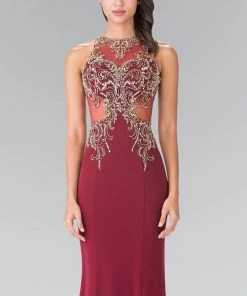Elizabeth K - GL2329 Embellished Halter Long Gown 10 Elizabeth K - GL2329 Embellished Halter Long Gown