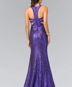 Formal Gowns Elizabeth K - GL2333 Mock Two-Piece Sequined Sheath Gown 13 Formal Gowns Elizabeth K - GL2333 Mock Two-Piece Sequined Sheath Gown