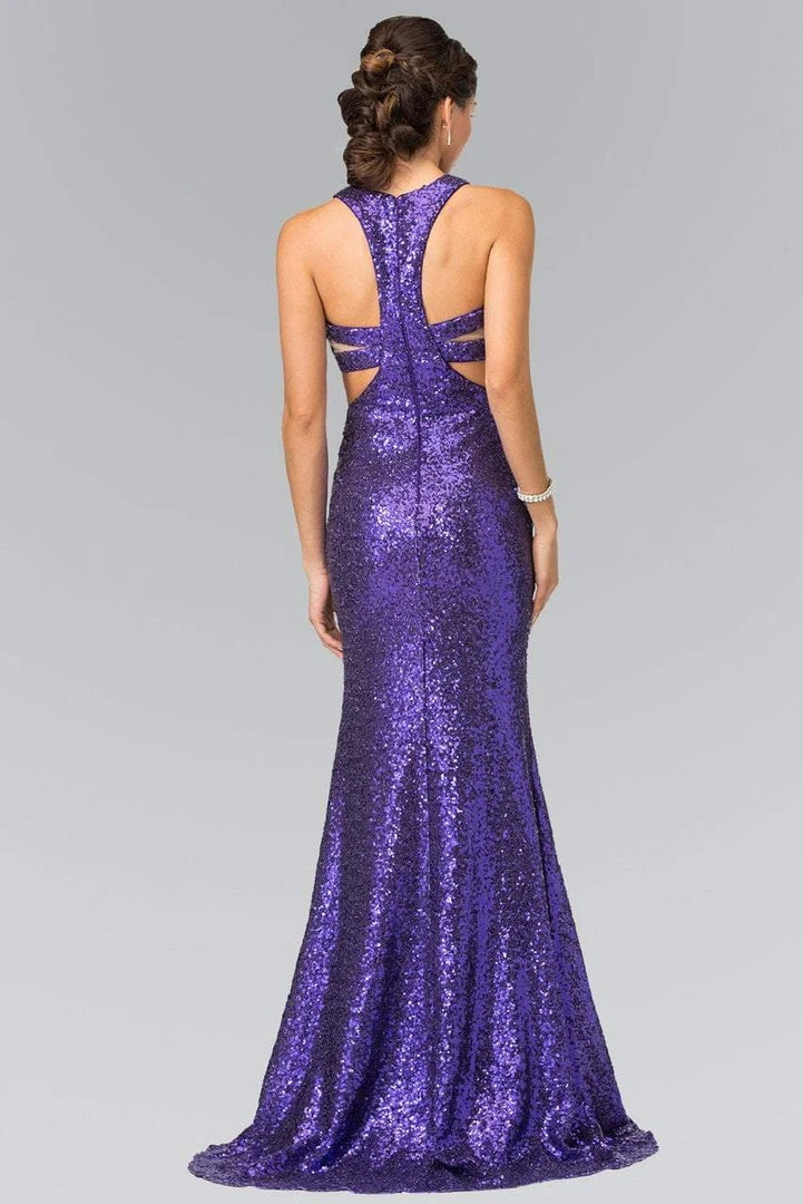 Formal Gowns Elizabeth K - GL2333 Mock Two-Piece Sequined Sheath Gown 4 Formal Gowns Elizabeth K - GL2333 Mock Two-Piece Sequined Sheath Gown