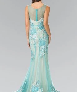 Elizabeth K - GL2335 Beaded Trumpet Gown Formal Gowns