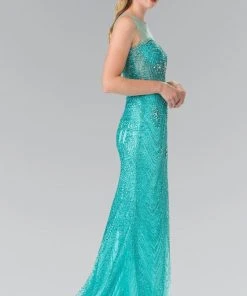 Elizabeth K - GL2337 Embellished Sleeveless Long Dress Formal Gowns 7 Elizabeth K - GL2337 Embellished Sleeveless Long Dress Formal Gowns