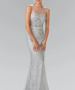 Elizabeth K - GL2337 Embellished Sleeveless Long Dress Formal Gowns 8 Elizabeth K - GL2337 Embellished Sleeveless Long Dress Formal Gowns