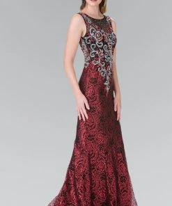 Elizabeth K - GL2341 Sleeveless Beaded Long Dress