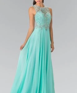 Formal Gowns Elizabeth K - GL2343 Embellished Sleeveless Long Dress