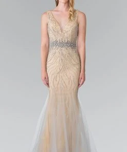 Elizabeth K - GL2344 V-Neck Mermaid Gown