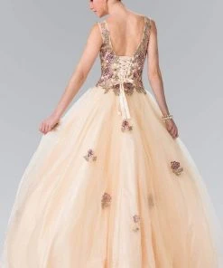 Elizabeth K - GL2346 Floral Embroidery Ballgown 5 Elizabeth K - GL2346 Floral Embroidery Ballgown