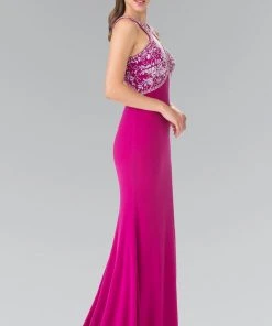 Formal Gowns Elizabeth K - GL2355 Halter Cut Outs Long Gown 8 Formal Gowns Elizabeth K - GL2355 Halter Cut Outs Long Gown