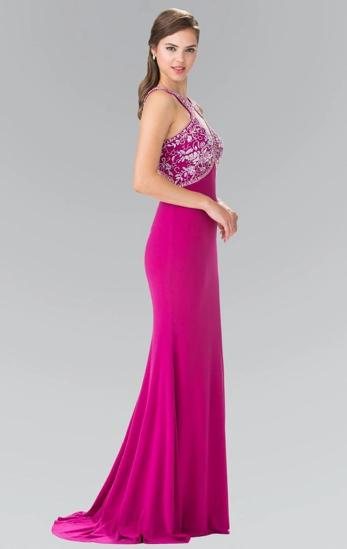 Formal Gowns Elizabeth K - GL2355 Halter Cut Outs Long Gown 4 Formal Gowns Elizabeth K - GL2355 Halter Cut Outs Long Gown