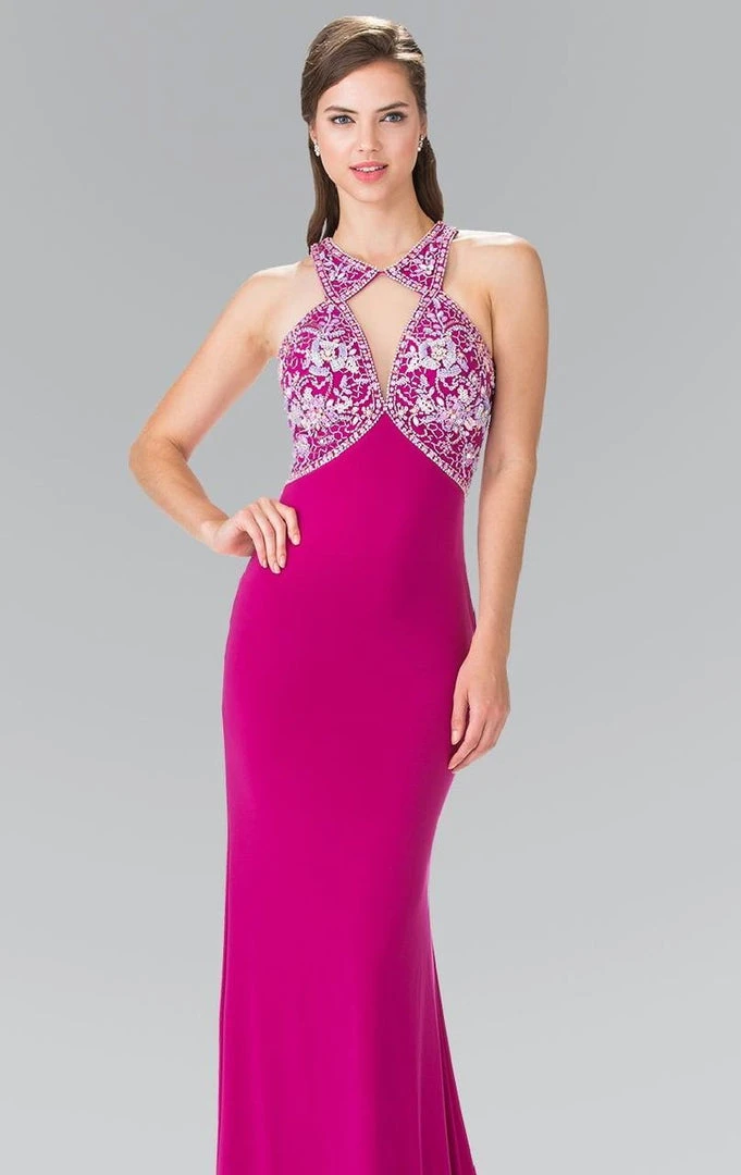 Formal Gowns Elizabeth K - GL2355 Halter Cut Outs Long Gown 5 Formal Gowns Elizabeth K - GL2355 Halter Cut Outs Long Gown