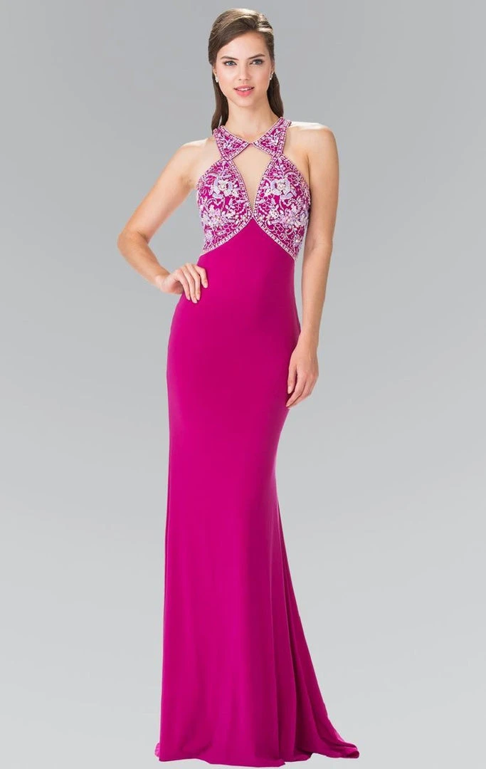 Formal Gowns Elizabeth K - GL2355 Halter Cut Outs Long Gown 3 Formal Gowns Elizabeth K - GL2355 Halter Cut Outs Long Gown