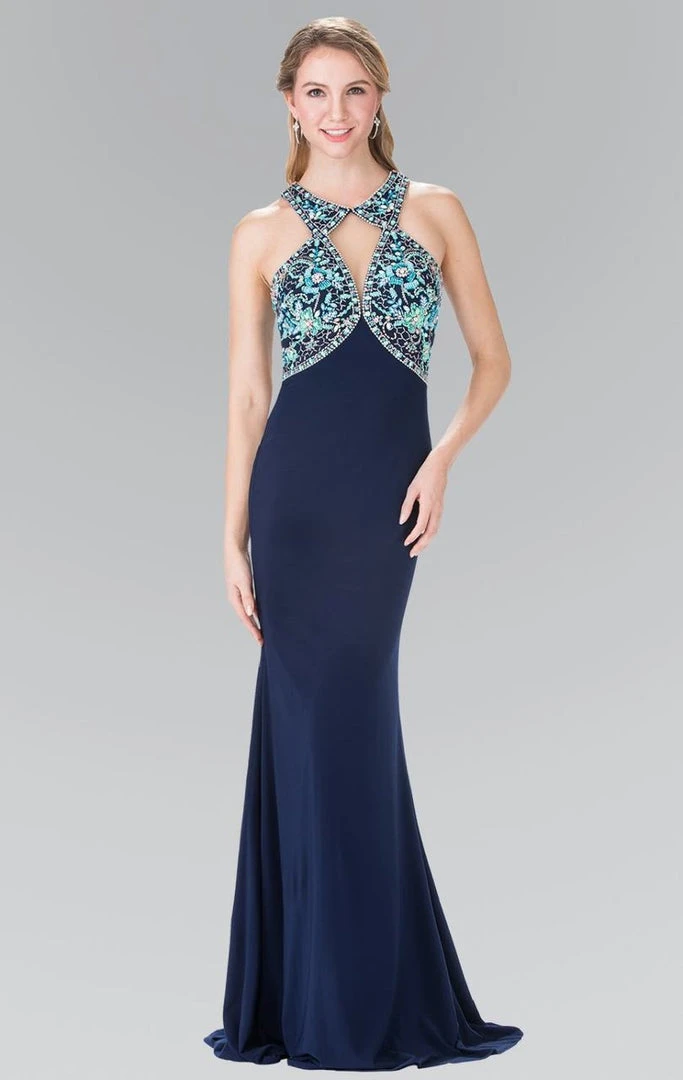 Formal Gowns Elizabeth K - GL2355 Halter Cut Outs Long Gown 6 Formal Gowns Elizabeth K - GL2355 Halter Cut Outs Long Gown