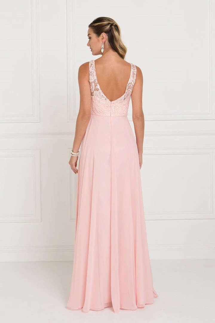 Formal Gowns Elizabeth K - GL2420 Jeweled Waist Lace A-Line Gown 4 Formal Gowns Elizabeth K - GL2420 Jeweled Waist Lace A-Line Gown