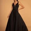 Elizabeth K - GL2532 Sleeveless Deep V-Neck Satin Ballgown Formal Gowns