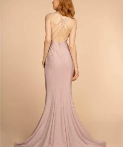 Elizabeth K - GL2549 V-neck Shimmer Fabric Mermaid Dress 23 Elizabeth K - GL2549 V-neck Shimmer Fabric Mermaid Dress