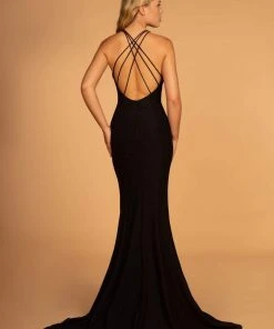 Elizabeth K - GL2549 V-neck Shimmer Fabric Mermaid Dress 19 Elizabeth K - GL2549 V-neck Shimmer Fabric Mermaid Dress