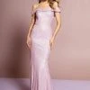 Elizabeth K - GL2562 Glitter Crepe Off-Shoulder Mermaid Dress 1 Elizabeth K - GL2562 Glitter Crepe Off-Shoulder Mermaid Dress