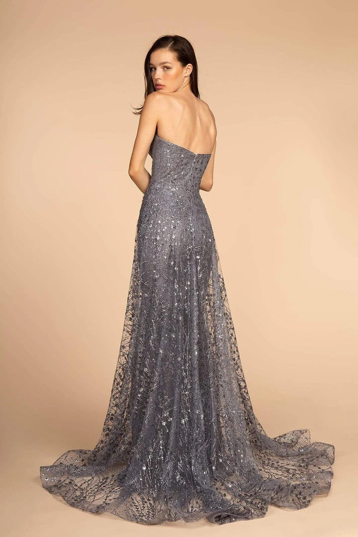 Formal Gowns Elizabeth K - GL2587 Strapless Sequined Evening Dress 4 Formal Gowns Elizabeth K - GL2587 Strapless Sequined Evening Dress