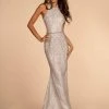 Formal Gowns Elizabeth K - GL2642 Embellished Halter Sheath Gown