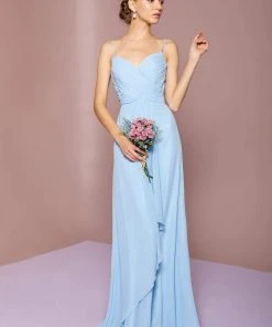 Elizabeth K - GL2666 Shirred Surplice Sweetheart Bodice Gown
