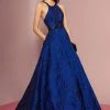 Elizabeth K - GL2676 Embellished Jacquard A-line Dress Formal Gowns 1 Elizabeth K - GL2676 Embellished Jacquard A-line Dress Formal Gowns