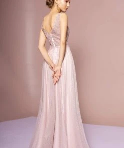 Elizabeth K - GL2692 Embroidered V-Neck A-Line Dress 11 Elizabeth K - GL2692 Embroidered V-Neck A-Line Dress