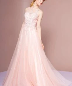 Formal Gowns Elizabeth K - GL2693 Beaded Lace A-Line Evening Dress