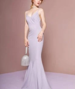 Elizabeth K - GL2696 Beaded Jersey Trumpet Dress