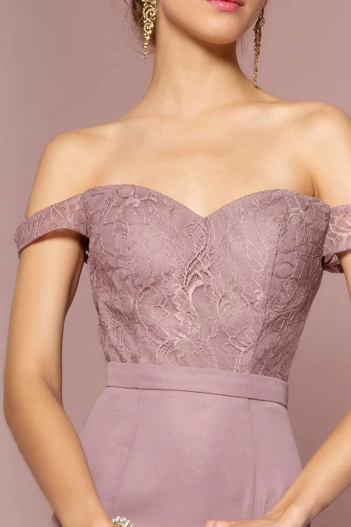 Formal Gowns Elizabeth K - GL2697 Off Shoulder Lace Bodice Mermaid Gown 12 Formal Gowns Elizabeth K - GL2697 Off Shoulder Lace Bodice Mermaid Gown