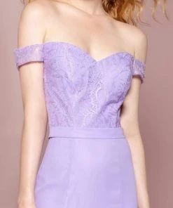 Formal Gowns Elizabeth K - GL2697 Off Shoulder Lace Bodice Mermaid Gown 18 Formal Gowns Elizabeth K - GL2697 Off Shoulder Lace Bodice Mermaid Gown