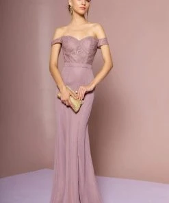 Formal Gowns Elizabeth K - GL2697 Off Shoulder Lace Bodice Mermaid Gown 20 Formal Gowns Elizabeth K - GL2697 Off Shoulder Lace Bodice Mermaid Gown