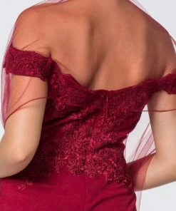 Elizabeth K - GL2708 Embroidered Off-Shoulder Jersey Trumpet Dress 17 Elizabeth K - GL2708 Embroidered Off-Shoulder Jersey Trumpet Dress