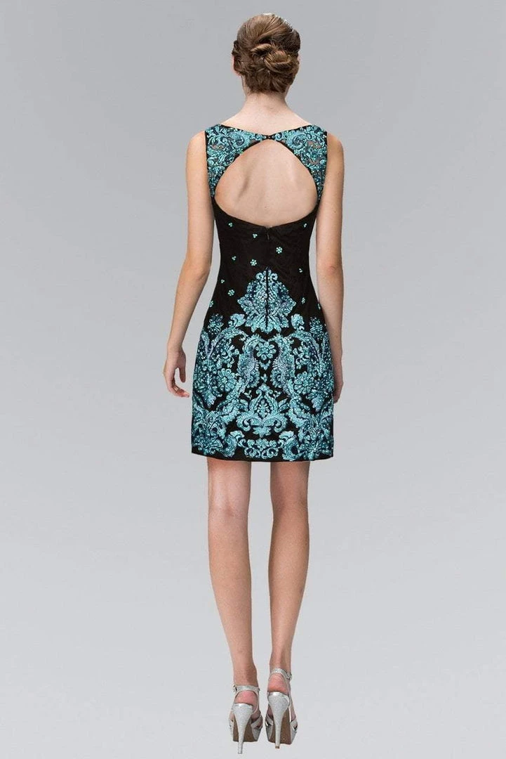 Cocktail Dresses Elizabeth K - GS1437 Embroidered Lace V-Neck Cocktail Dress 4 Cocktail Dresses Elizabeth K - GS1437 Embroidered Lace V-Neck Cocktail Dress
