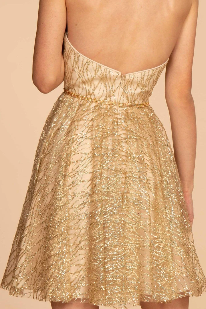 Elizabeth K - GS1627 Strapless Glitter A-Line Cocktail Dress Cocktail Dresses 6 Elizabeth K - GS1627 Strapless Glitter A-Line Cocktail Dress Cocktail Dresses