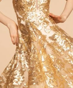 Elizabeth K - GS1635 Sequined Sweetheart A-line Cocktail Dress 8 Elizabeth K - GS1635 Sequined Sweetheart A-line Cocktail Dress