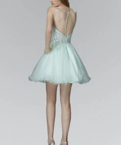 Elizabeth K - GS2046 Sequined Cocktail Dress