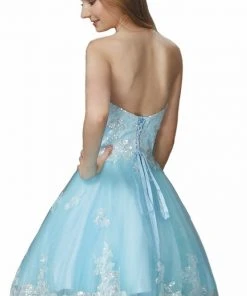 Cocktail Dresses Elizabeth K - GS2048 Sequined Strapless Cocktail Dress