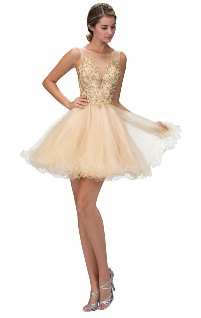 Cocktail Dresses Elizabeth K - GS2157 Embellished Sleeveless Cocktail Dress 3 Cocktail Dresses Elizabeth K - GS2157 Embellished Sleeveless Cocktail Dress