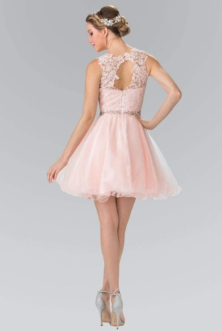 Elizabeth K - GS2375 Lace Illusion A-Line Tulle Short Dress Cocktail Dresses 7 Elizabeth K - GS2375 Lace Illusion A-Line Tulle Short Dress Cocktail Dresses