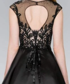 Cocktail Dresses Elizabeth K - GS2388 Embroidered Illusion Bateau Tulle A-line Dress