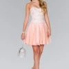 Elizabeth K - GS2391 Embellished Sweetheart Chiffon A-line Dress