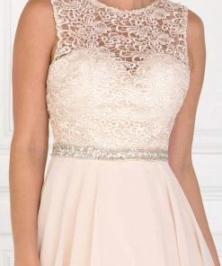 Elizabeth K - GS2410 Diamond Cutout Back Lace Chiffon Cocktail Dress Cocktail Dresses 17 Elizabeth K - GS2410 Diamond Cutout Back Lace Chiffon Cocktail Dress Cocktail Dresses