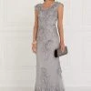 Elizabeth K - Lace Embroidered Long Sheath Dress GL1540 Formal Gowns