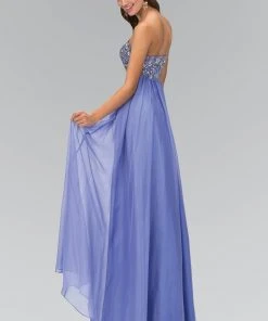 Elizabeth K - Strapless Ornate Chiffon Empire Gown GL1069 - 1 Pc White In Size M Available Formal Gowns 6 Elizabeth K - Strapless Ornate Chiffon Empire Gown GL1069 - 1 Pc White In Size M Available Formal Gowns