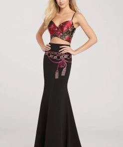 Ellie Wilde - EW119146 Two Piece Embroidered And Printed Trumpet Dress Formal Gowns