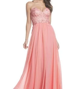 Formal Gowns Aspeed Design - Embroidered Strapless A-Line Evening Dress