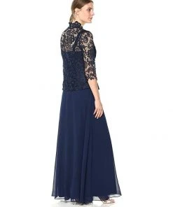 Emma Street - 1110786 Sleeveless Chiffon Dress With Lace Jacket 9 Emma Street - 1110786 Sleeveless Chiffon Dress With Lace Jacket