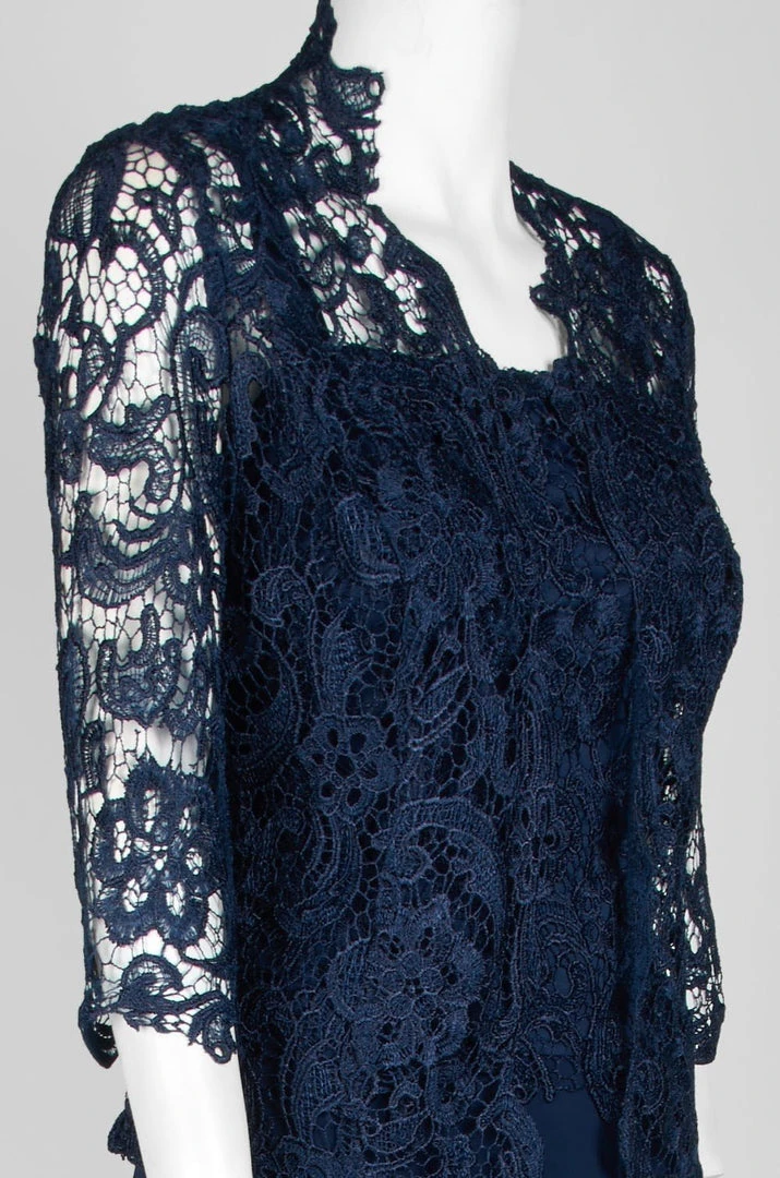 Emma Street - 1110786 Sleeveless Chiffon Dress With Lace Jacket 7 Emma Street - 1110786 Sleeveless Chiffon Dress With Lace Jacket