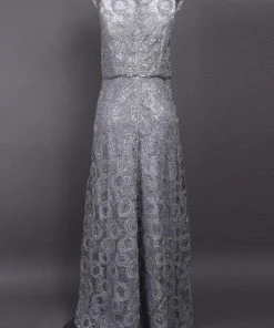 Emma Street - 1111260 Sequin Detail Embellished Mesh Overlay Dress Formal Gowns