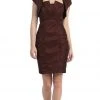 Eureka Fashion - 1818 Taffeta Sheath Cocktail Dress With Bolero Cocktail Dresses